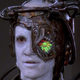 Hugh with his weird glowy Borg eye.